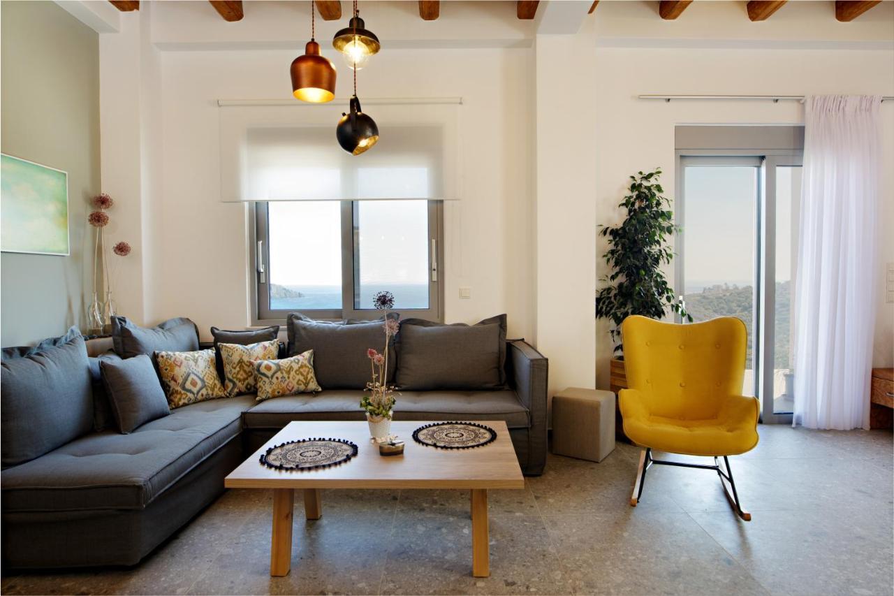 Almond Cottage With A Sea View Above Plakias Esterno foto